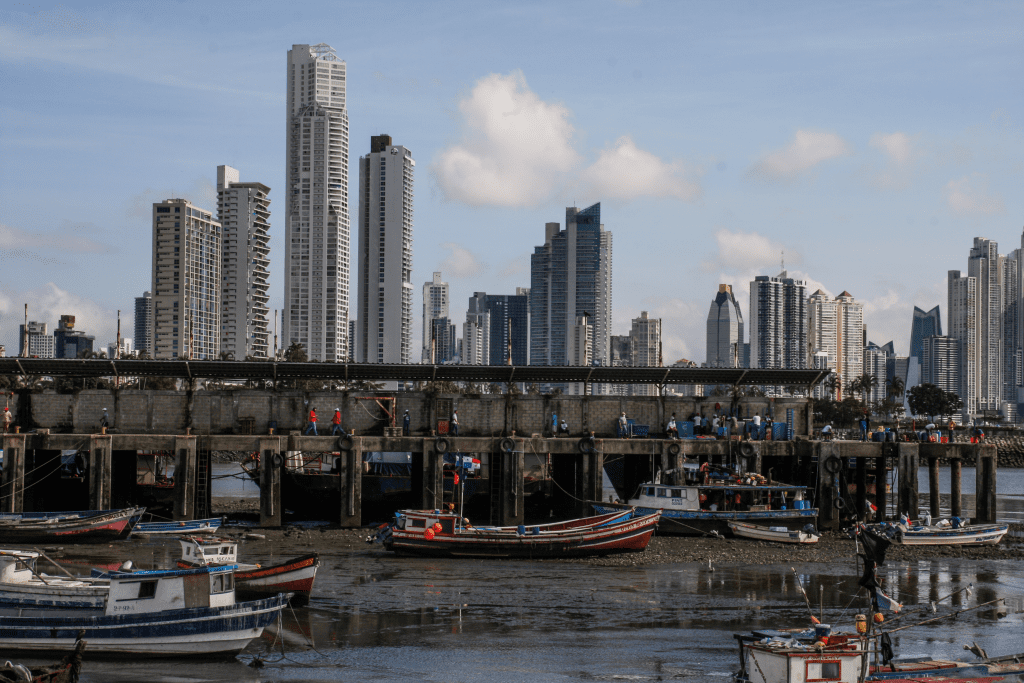 Rybársky prístav v Panama City. 