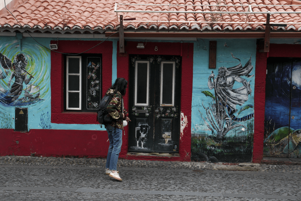 Rua da Santa Maria v sebe ukrýva street art. 