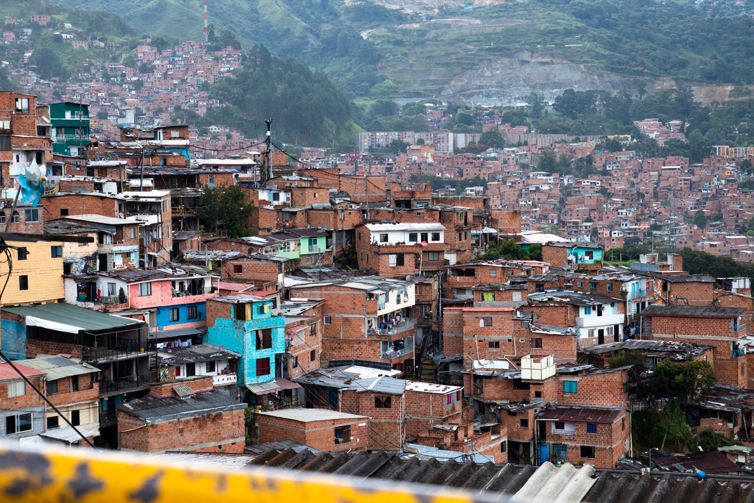 Comuna v kopcoch Medellínu.