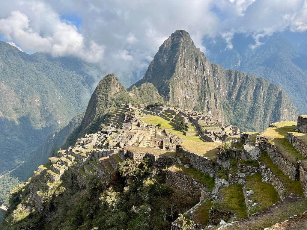 Machu Picchu ruiny.