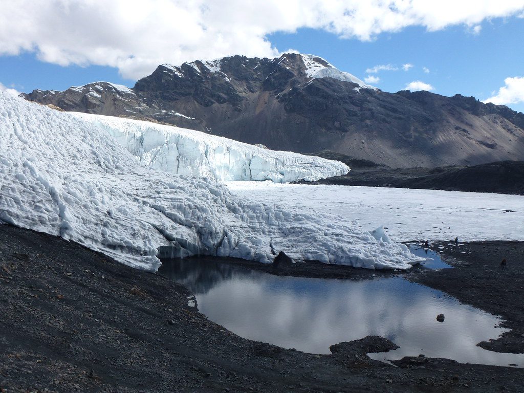 Ľadovec Pastoruri, Huaraz, Peru.