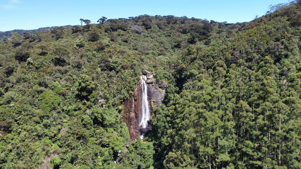 Vodopád Lover's Leap v Nuwara Eliya.