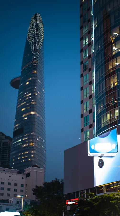 Ako si užiť návštevu Ho Chi Minh City vo Vietname 13 Najvyššia budova juhovýchodnej Ázie - Bitexco Financial Tower.